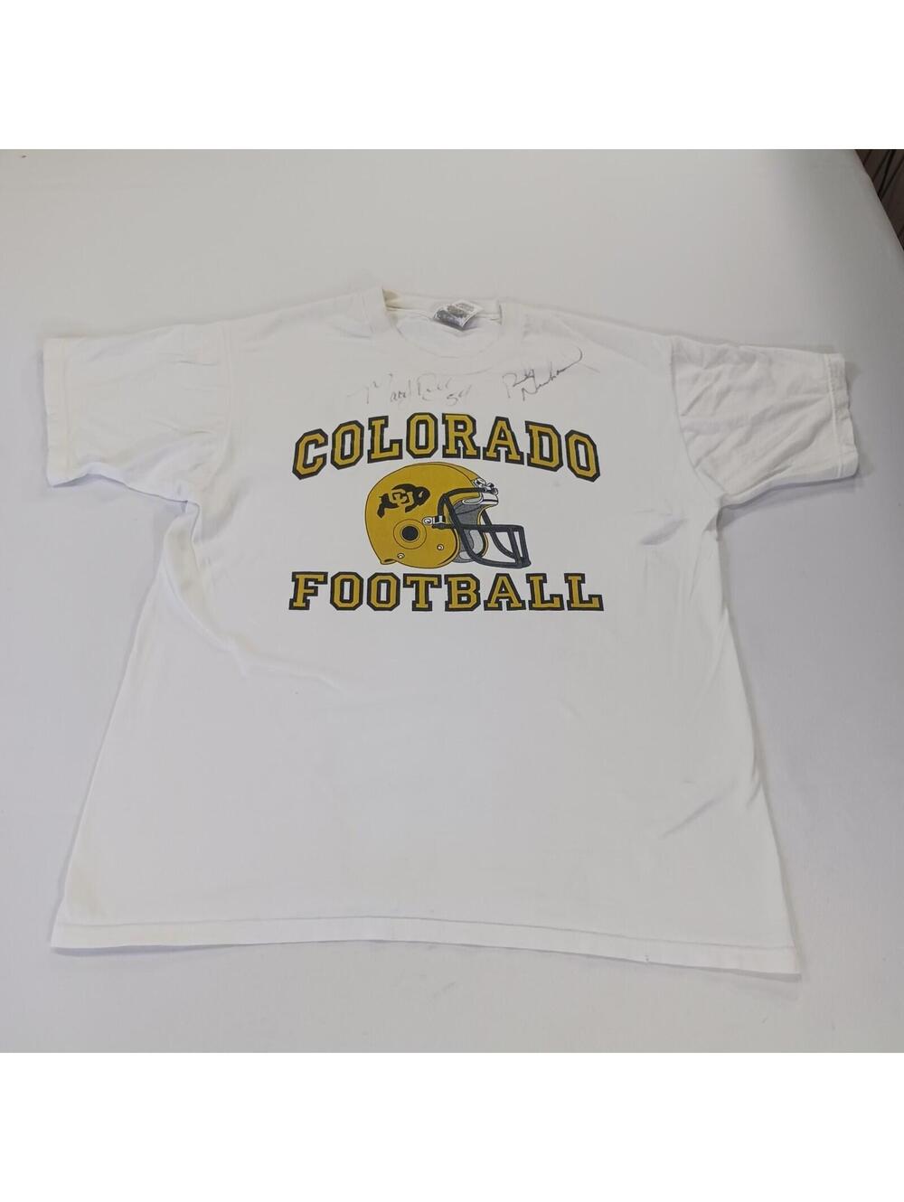 Fruit Of The Loom Colorado Football Men's L White Cotton Short Sleeve T-Shirt